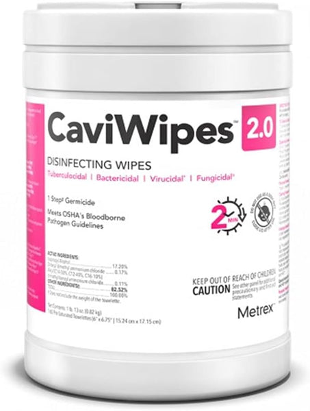 CaviWipes 2.0 Disinfectant Wipes - Metrex