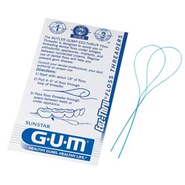 GUM Eez-Thru Floss Threaders  5/env, 100 env/bx