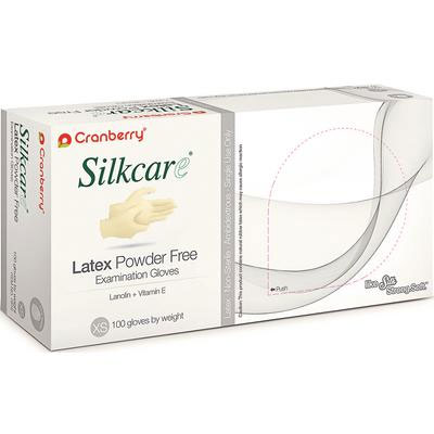 Silkcare Latex PF Gloves - Cranberry