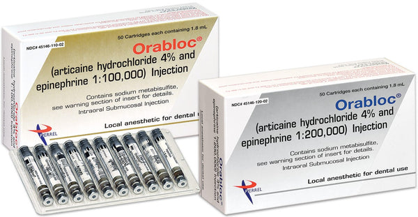 ORABLOC ARTICAINE ANESTHETIC 50 cartridges/Bx - PIERREL PHARMA